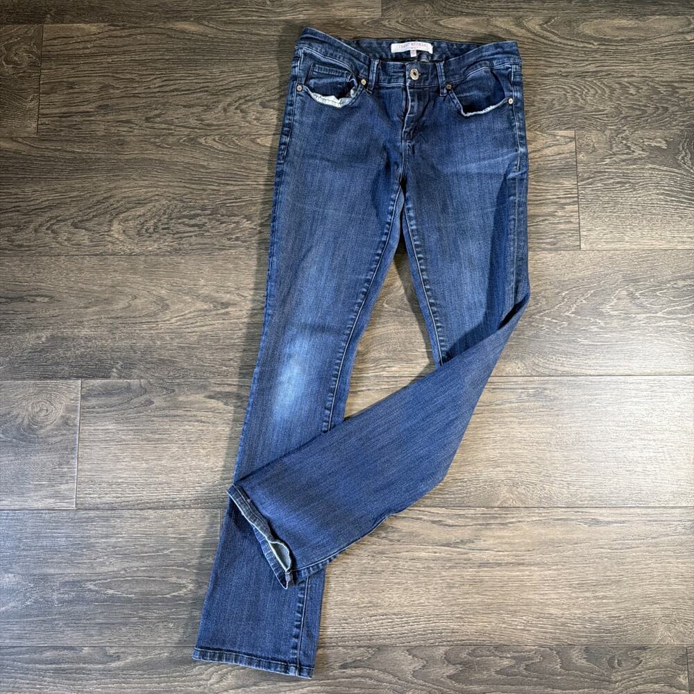 Y2K Isaac Mizrahi Slim Boot Sz 6 Jeans Blue Denim Western Boho Cowgirl Style